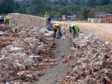 Visita a les obres de la variant de Porto Cristo 