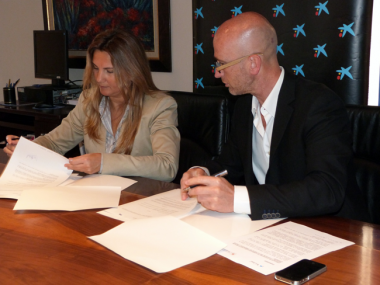 Signatura Conveni entre Ajuntament de Manacor i La Caixa	