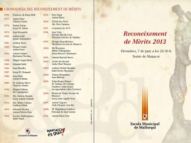 Reconeixements de Mèrits 2013