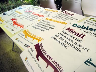 PRESENTADA LA CAMPANYA DE DINAMITZACIÓ LINGÜÍSTICA  I COMERCIAL 'PARAULES AMB ARRELS'