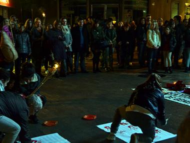La ciutadania de Manacor condemna les violències masclistes amb un acte reivindicatiu i d'homenatge a les víctimes