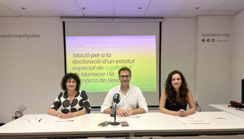Presentació de la moció per a la capitalitat de Manacor. 