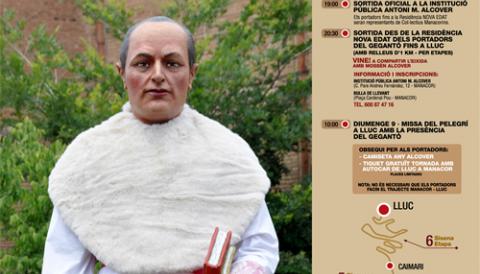El tennista Rafel Nadal serà un dels voluntaris que participarà en la pujada del gegantó de Mossèn Antoni M. Alcover a Lluc 