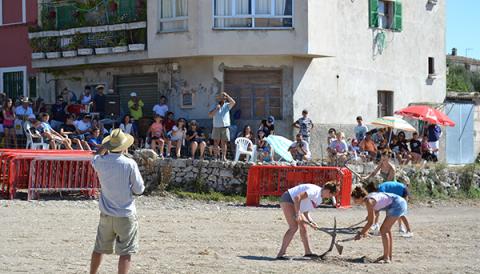 La Festa Pagesa de Son Macià fa embogir tothom actualitzant amb humor les feines que abans es feien a fora vila