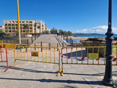 Comencen les obres de remodelació del pont del riuet de s'Illot