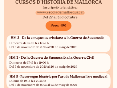 Cursos d'Història curs 2025-26