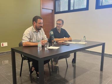 El batle de Girona i el batle de Manacor, en roda de premsa. 