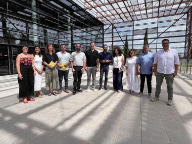 La delegació de Girona, amb representants de l'equip de govern de Manacor. 