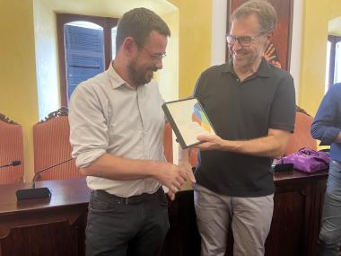 Recepció oficial a l'Ajuntament de Manacor. 