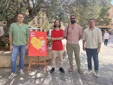 Miquel Oliver, Llorenç Barceló, Pep Garau i Ferran Montero durant la presentació del Festival Jazz Manacor 2025. 
