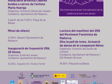 Programació del 25N a Manacor 