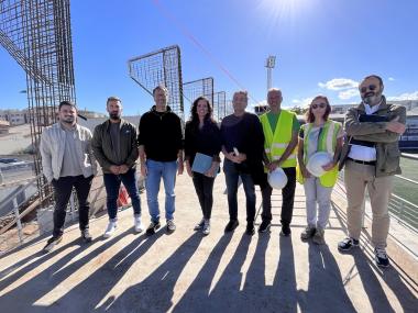 Visita d'obres a la nova coberta fotovoltaica de Na Capellera 