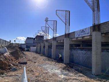 Visita d'obres a la nova coberta fotovoltaica de Na Capellera 