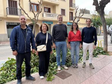 Presentació de les actuacions de reposició i sembra a l'avinguda de Baix des Cós. 