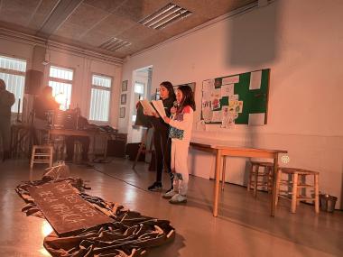 Els representants del Consell d'Infants han llegit el manifest. 