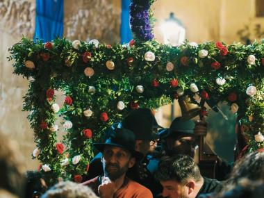 La Colcada va discórrer amb el silenci del públic i el redoble dels tambors