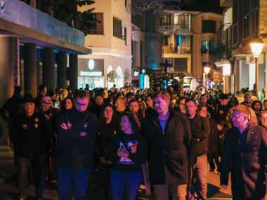 La Colcada va discórrer amb el silenci del públic i el redoble dels tambors