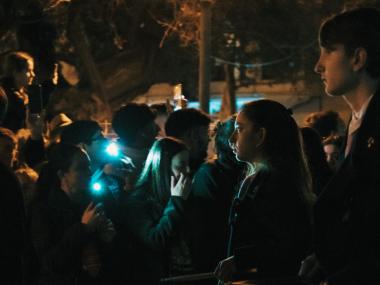 La Colcada va discórrer amb el silenci del públic i el redoble dels tambors