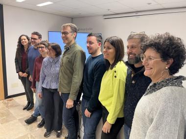 L'equip de govern, després de la roda de premsa. 