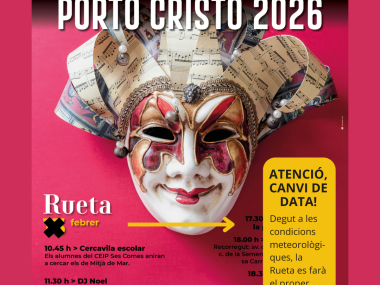 Canvi de data Rueta Porto Cristo 2026