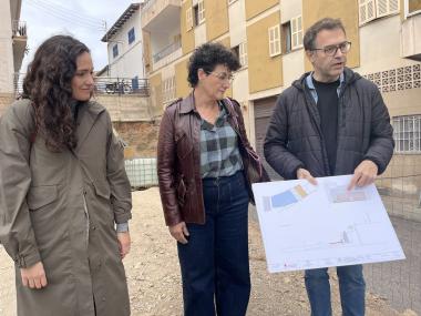 Presentació de les obres del talús del carrer de Sant Lluís de Porto Cristo. 