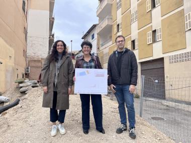 Presentació de les obres del talús del carrer de Sant Lluís de Porto Cristo. 