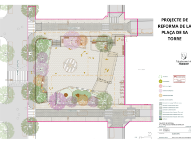 Plànol del projecte de reforma de la plaça de sa Torre. 