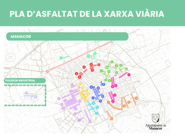 Pla d'asfaltat de la xarxa viària de Manacor. Plànol 