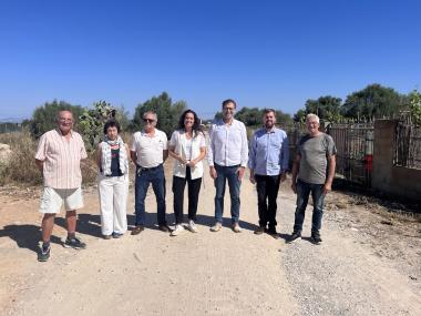 Visita a les obres de la barriada de ses Tapereres. 