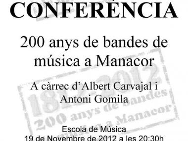 Conferència - 200 anys de bandes de música a Manacor