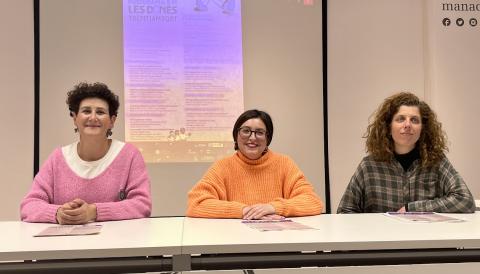 Carme Gomila, Antònia Llodrà i Laura Socias han presentat els actes del març feminista. 