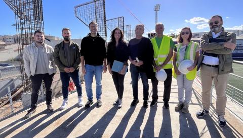 Visita d'obres a la nova coberta fotovoltaica de Na Capellera 