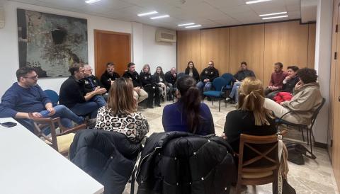 Reunió mantinguda aquest dijous de matí a l'Ajuntament. 