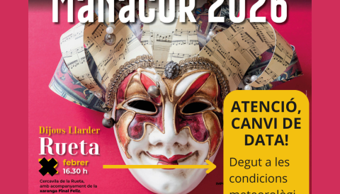 Canvi de data Rueta Manacor 2026
