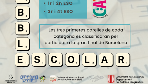 El II Campionat d'Scrabble escolar tendrà lloc aquest divendres al Molí d'en Beió.