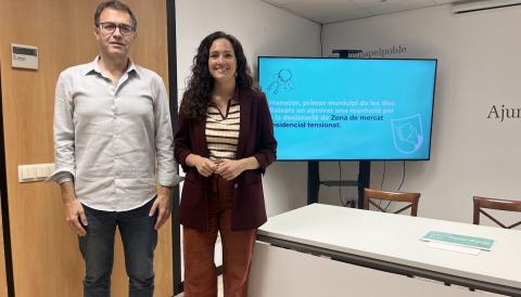 Miquel Oliver i Núria Hinojosa han comparegut davant els mitjans de comunicació. 